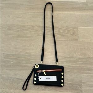Hammitt Black and Gold Clutch with Wristlet